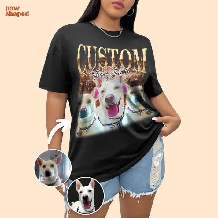 Custom Your Photo Dog T-Shirt V2
