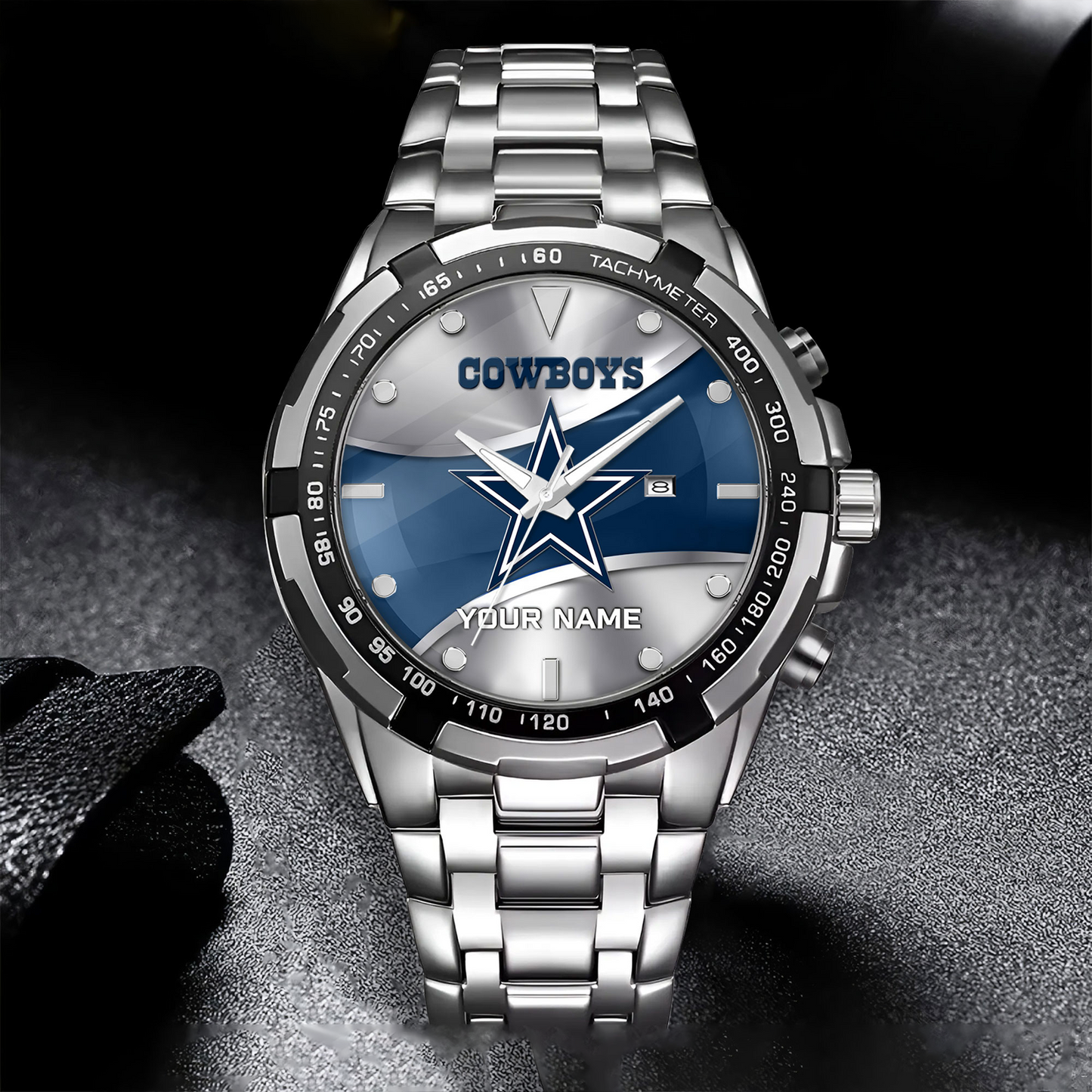 DAL x NFL Alloy Men Quartz Watch - Custom Name DATND TANTD