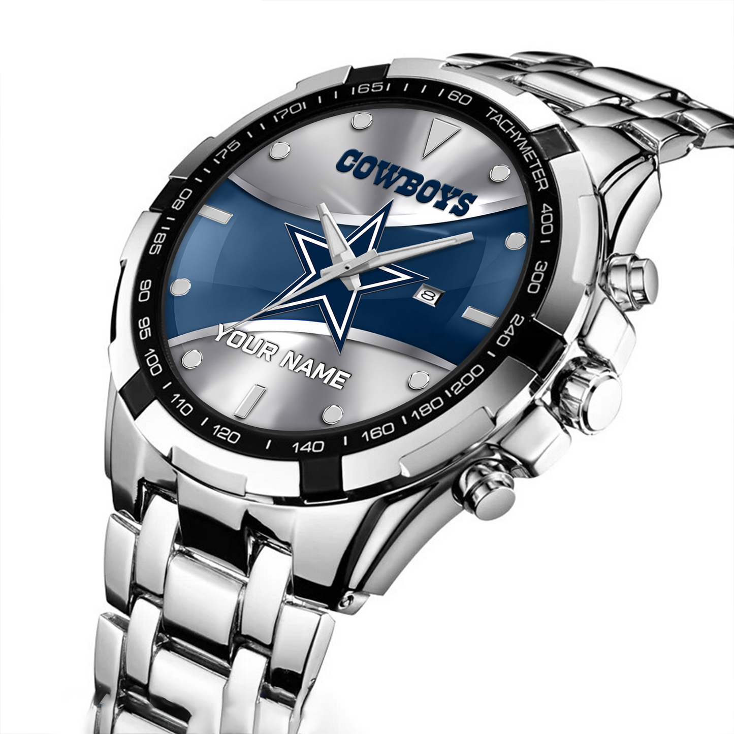 DAL x NFL Alloy Men Quartz Watch - Custom Name DATND TANTD