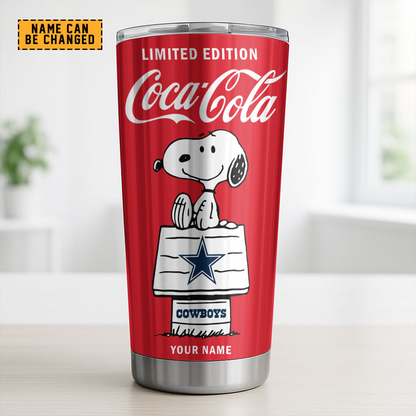DAL x NFL Mix Snoopy & Red Coca Tumbler DatND DVT