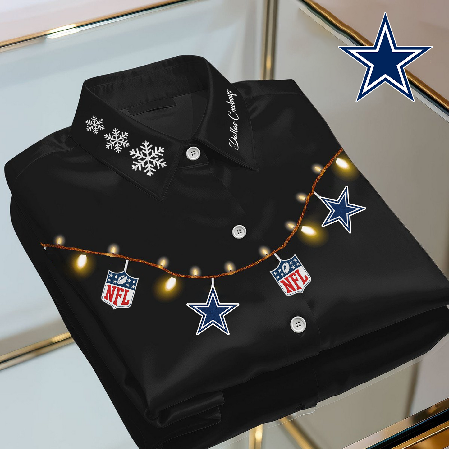 DAL X Premium NFL Christmas Long Sleeve Casual Shirt V1 NAK NHT