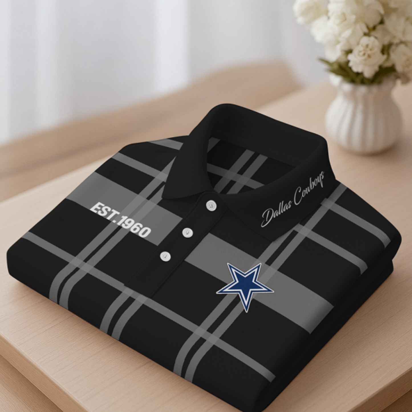 DAL X Premium NFL New Polo Long Sleeve V1 NAK NHT