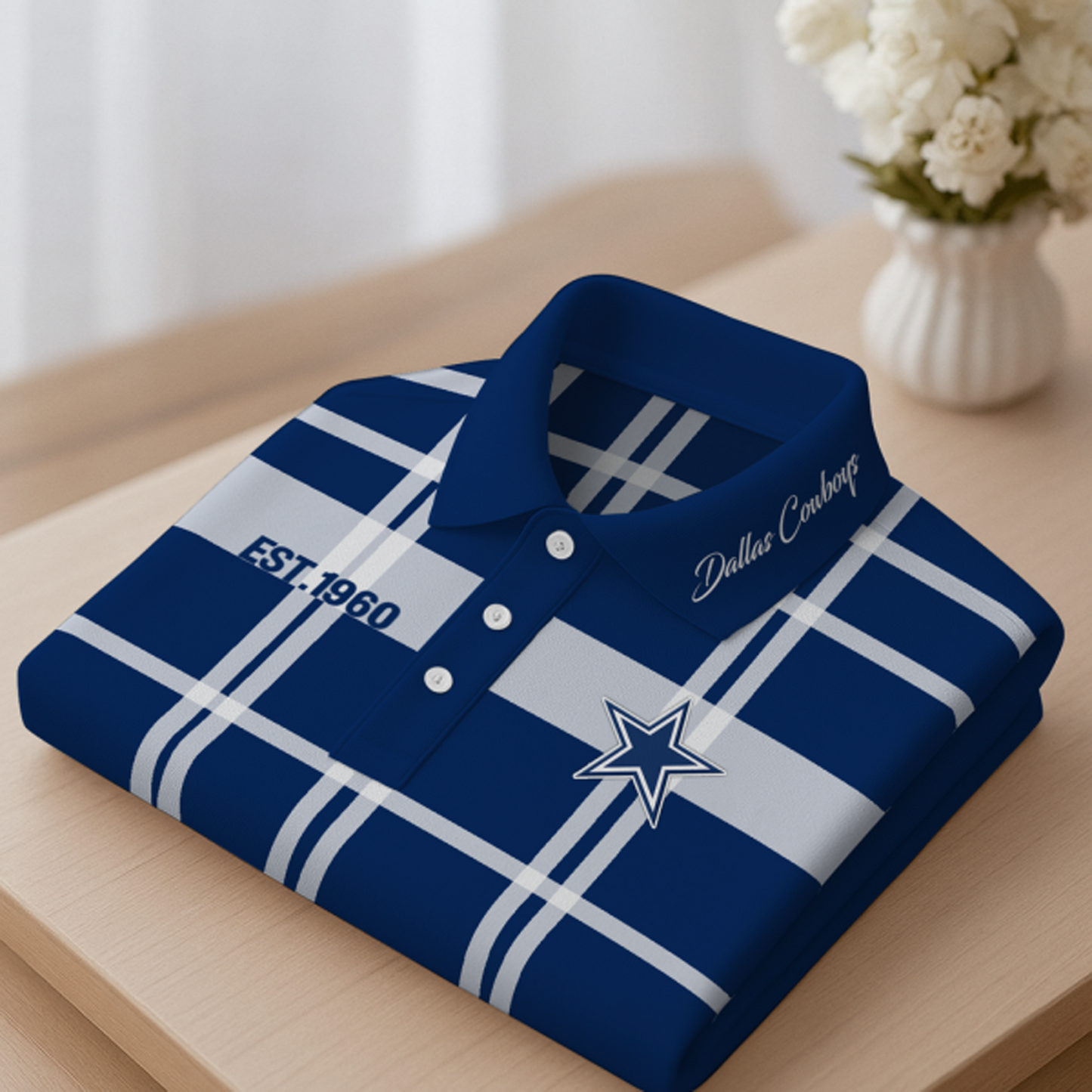 DAL X Premium NFL New Polo Long Sleeve V1 NAK NHT