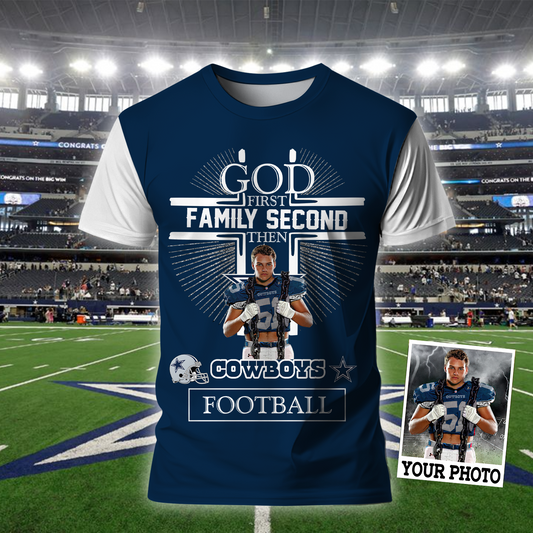 DC God First Family Second Then Eagles Football Shirt