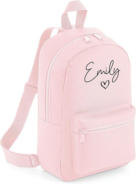 Daytripper Personalised School Bag Any Name Love Heart Rucksack Mini Backpack Girls Back To School Bags For Children Custom Nursery PE Bags