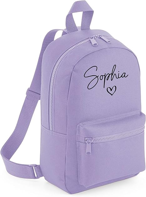 Daytripper Personalised School Bag Any Name Love Heart Rucksack Mini Backpack Girls Back To School Bags For Children Custom Nursery PE Bags