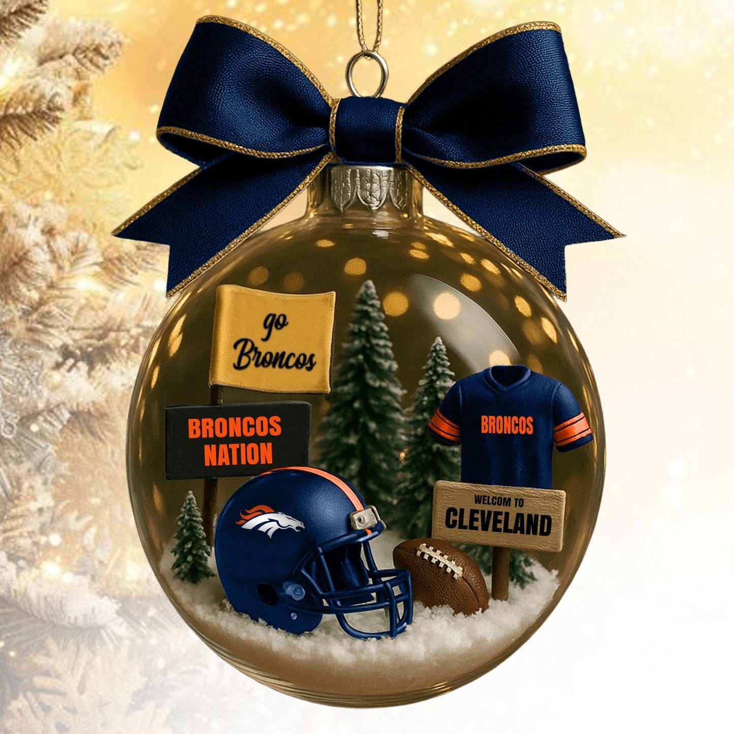 DB  NFL Acrylic Ball Ornament - Best Gift For Fans DDT CTND