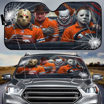 DB x NFL Horror Car Sunshade For Fan DDT CTND