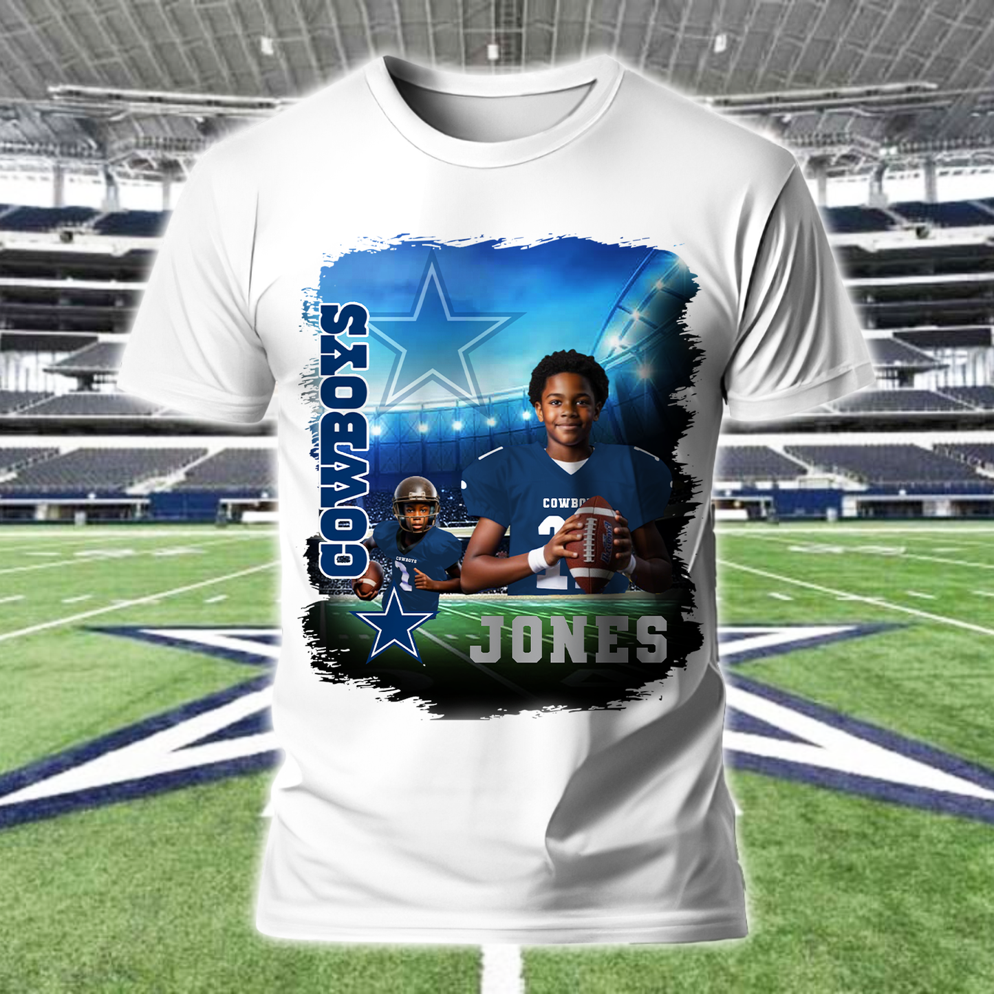 DC American Football Custom Photo And Custom Name, Gift For Fan Shirt