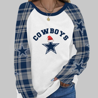 DC Premium NFL Cozy Round Neck Raglan Sleeve Sweatshirt DDT CTND