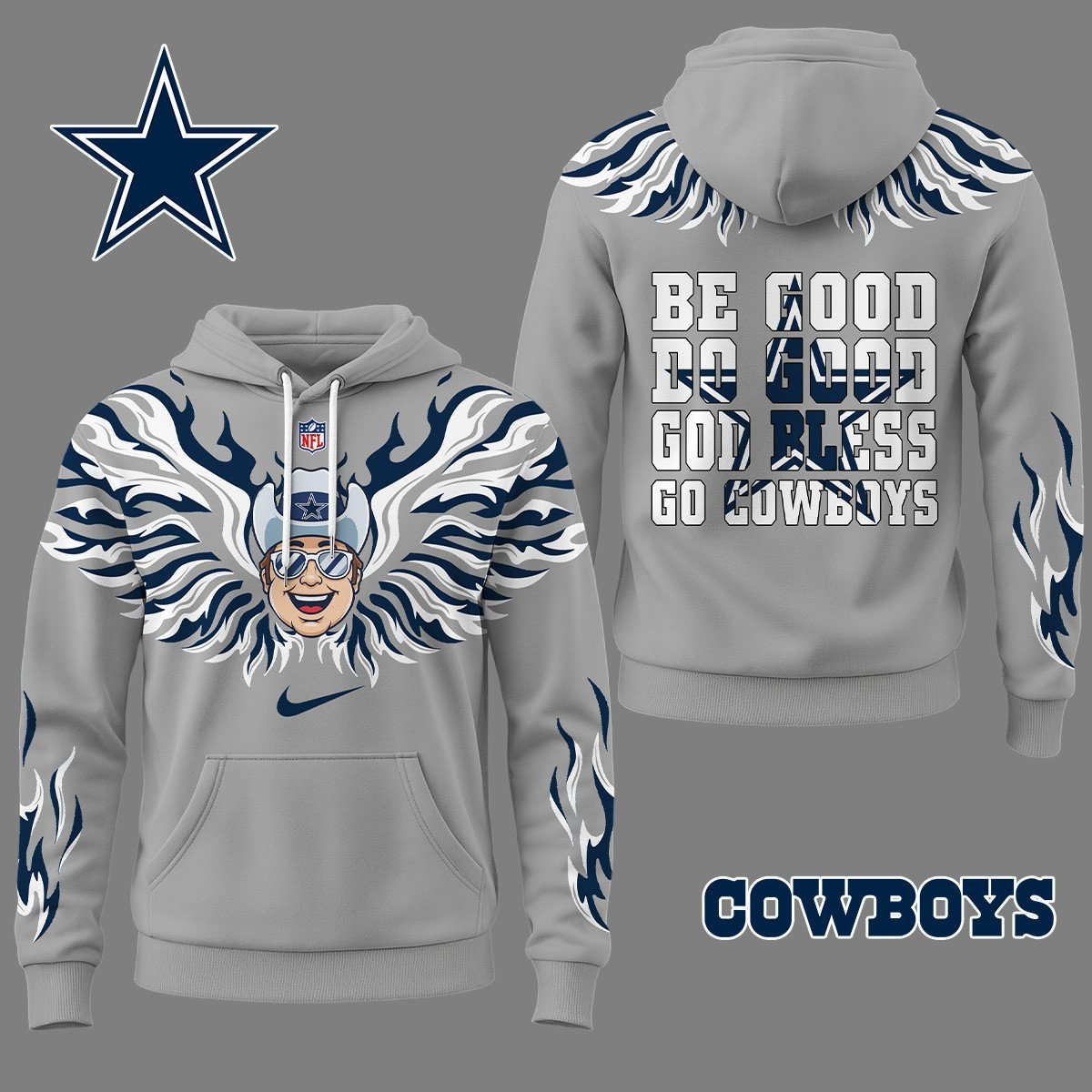 DL Premium NFL Fire Wings 3D Hoodie DDT CTND