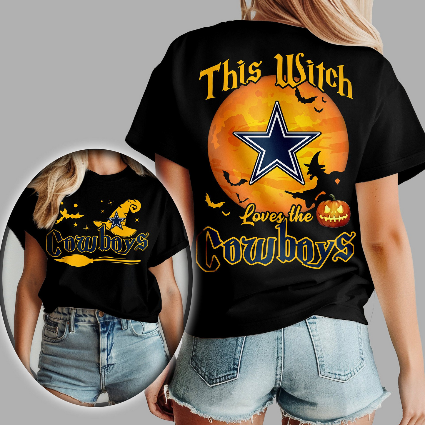 DC Premium NFL Halloween Witch Women Shirt DDT CTND