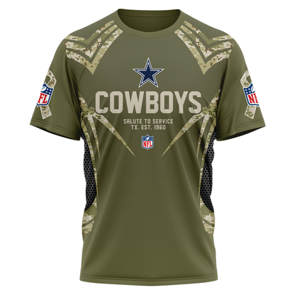DC Premium NFL Salute to Service Camo 3D Shirt DDT CTND