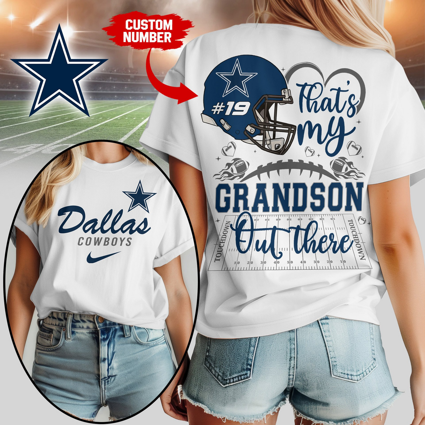 DC Premium NFL That My Grandson Out There Shirt DDT NTL