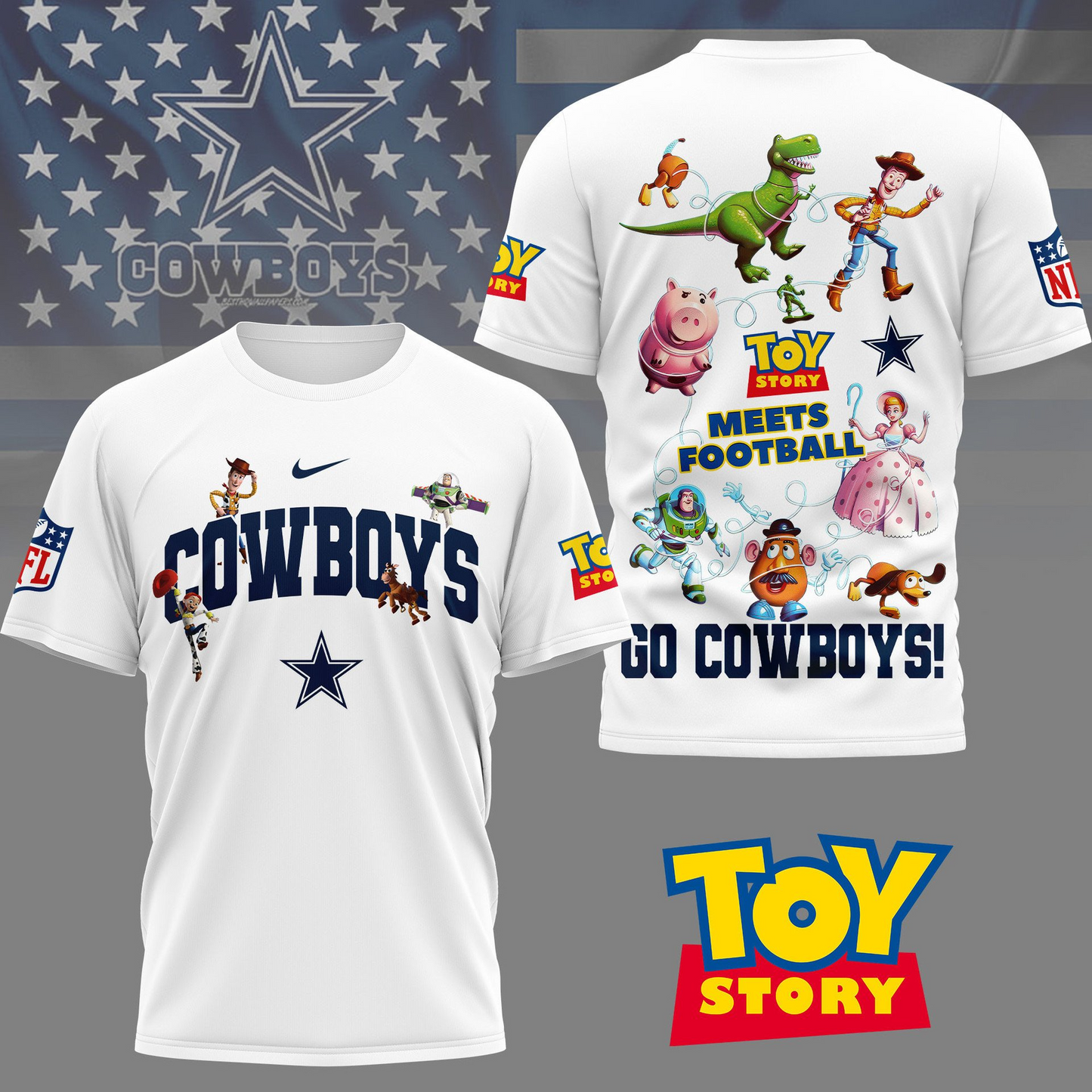 DC Premium NFL Toy Story Fan 3D Shirt DDT CTND