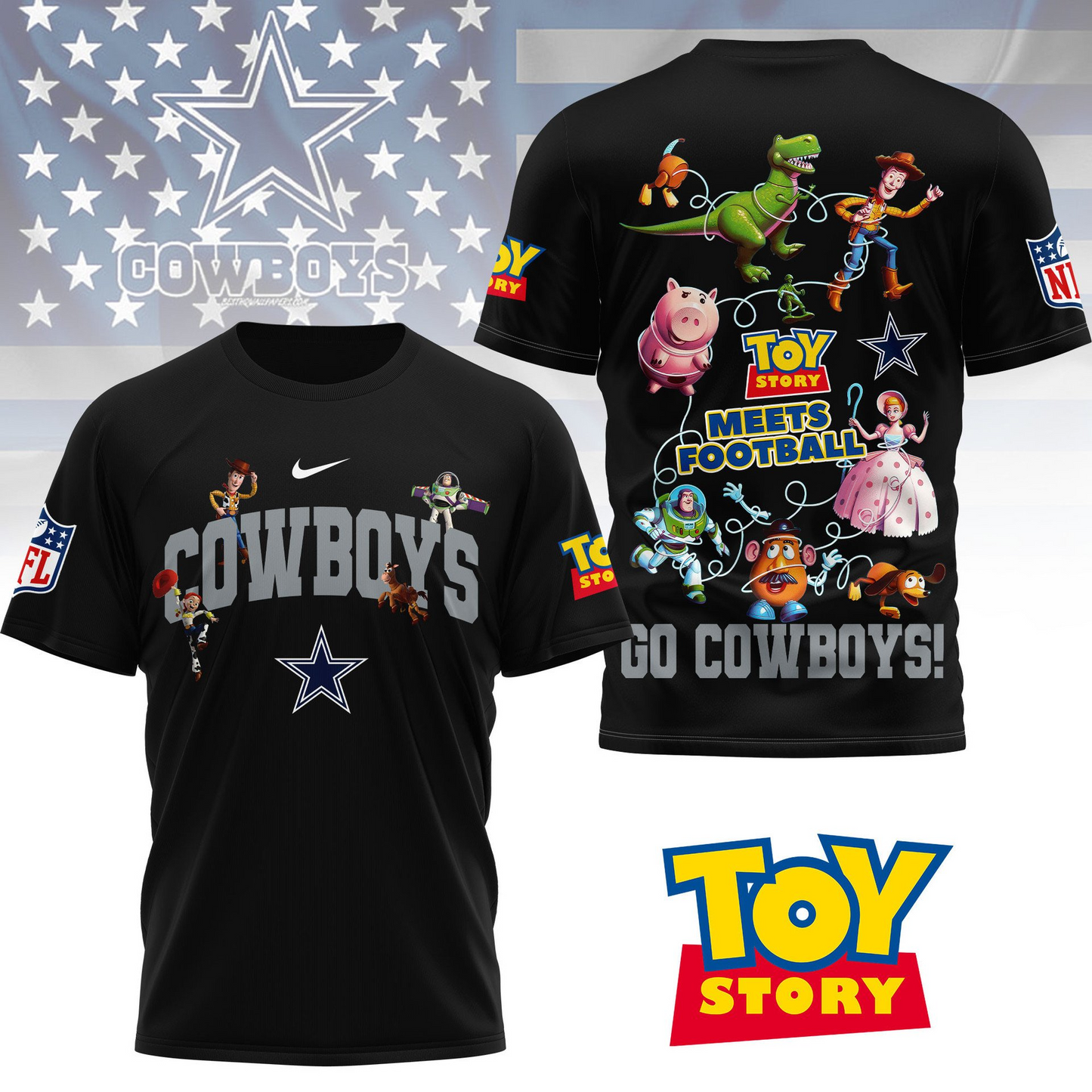DC Premium NFL Toy Story Fan 3D Shirt DDT CTND