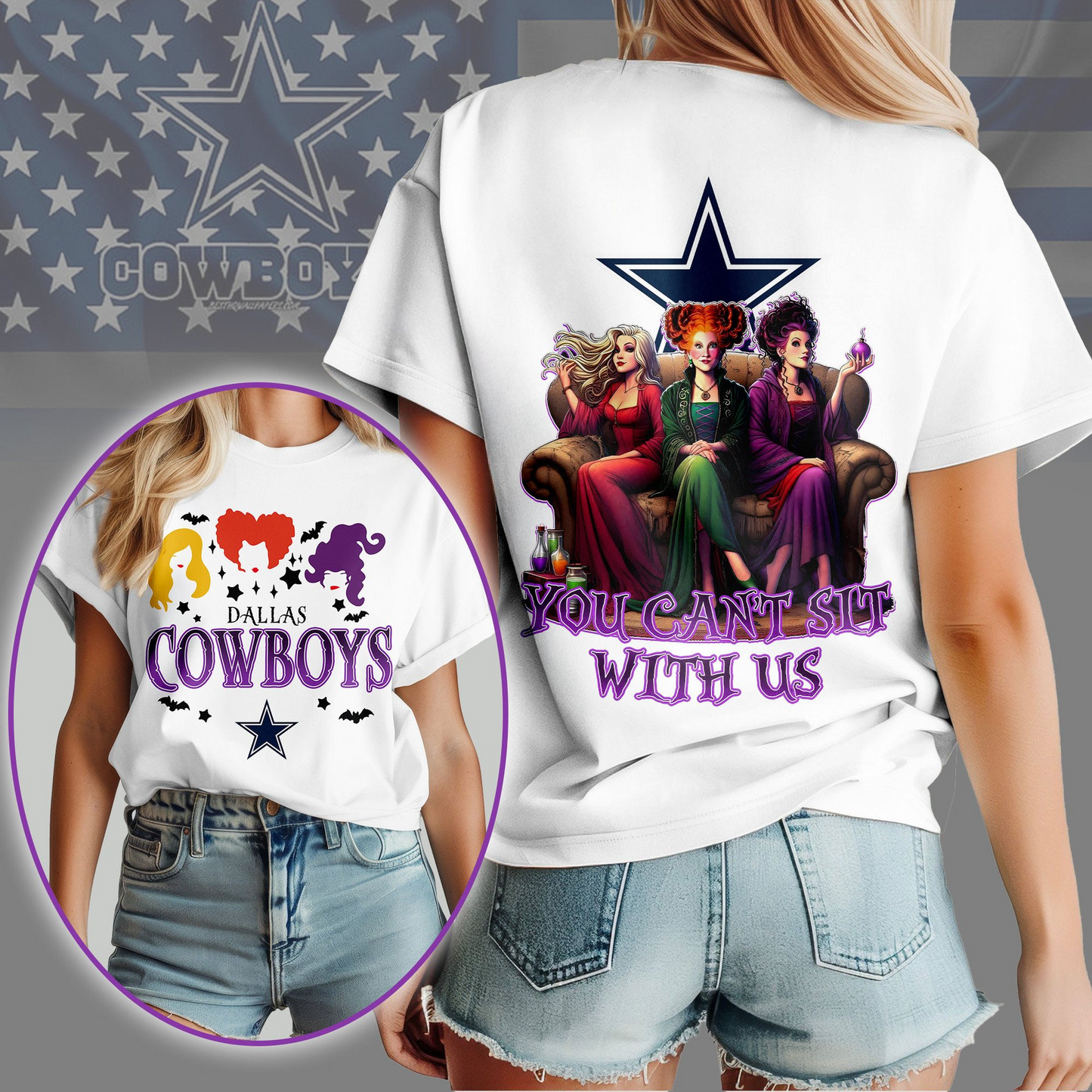 DC Premium NFL You Can't Sit With Us 3D T-shirt DDT NTL
