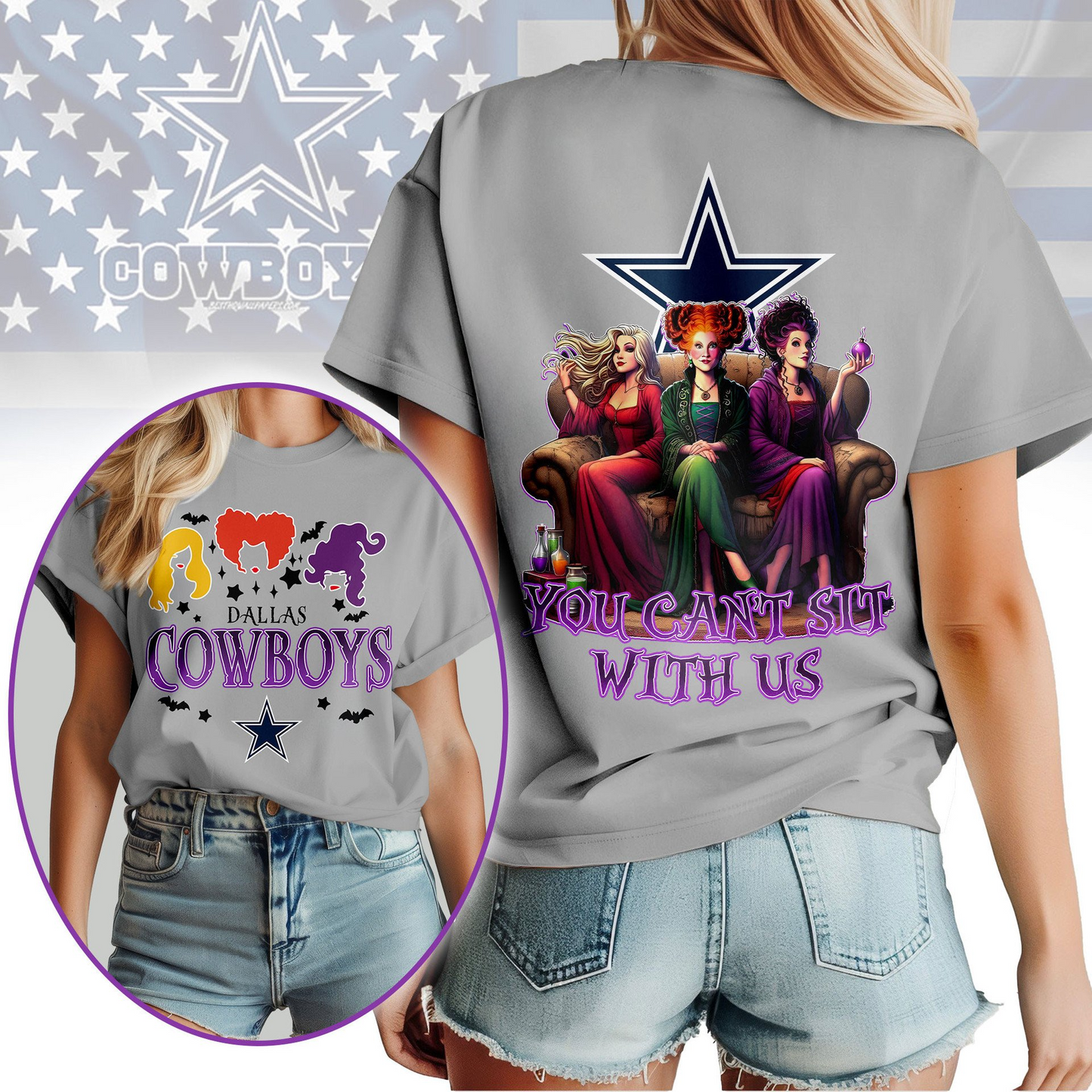 DC Premium NFL You Can't Sit With Us 3D T-shirt DDT NTL