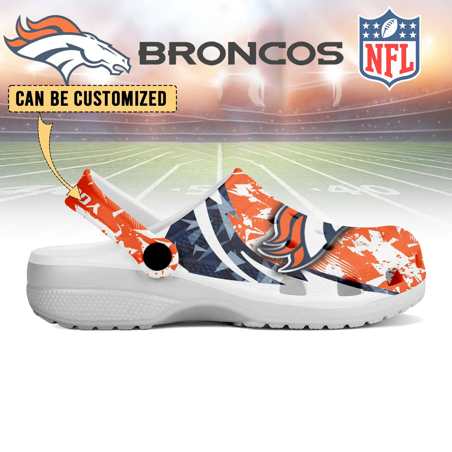 DEN  x NFL Crocs Crocband Clogs Shoes DatND DVT
