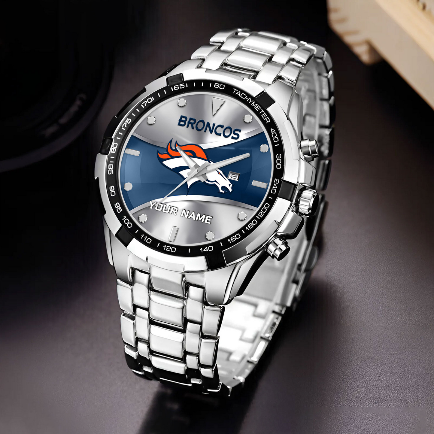 DEN x NFL Alloy Men Quartz Watch - Custom Name DATND TANTD