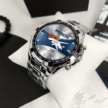 DEN x NFL Alloy Men Quartz Watch - Custom Name DATND TANTD