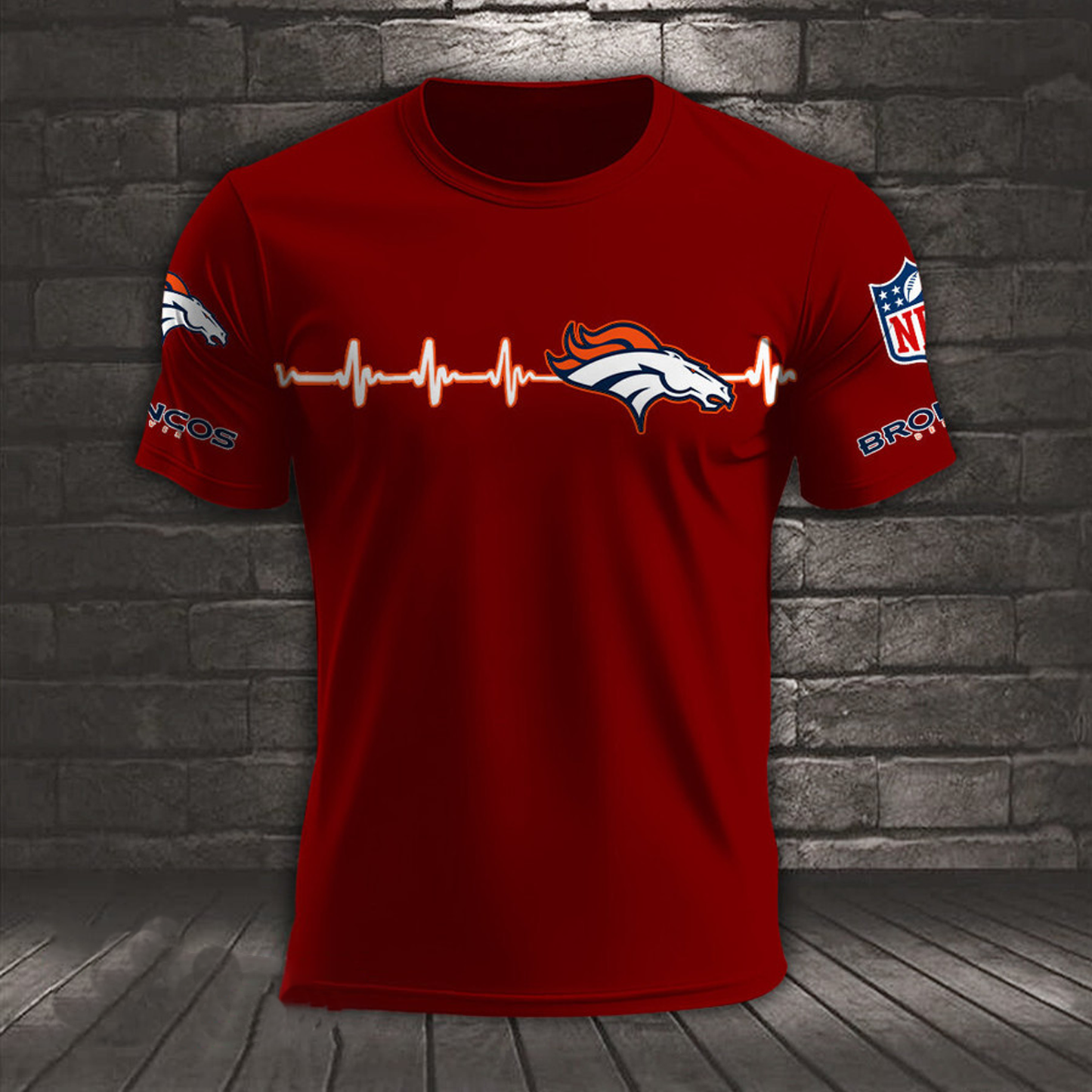 DEN x NFL Heart Rate Map Special 3D Shirt DatND ThuongNH