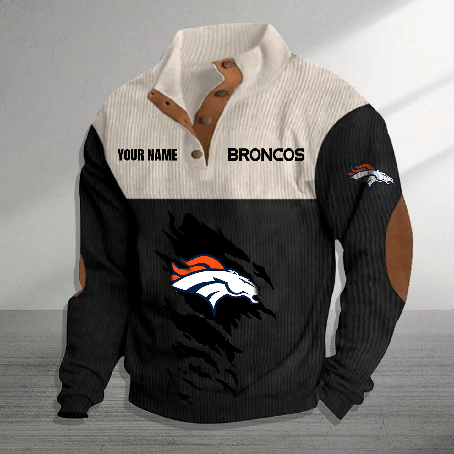 DEN x NFL Premium Personalized Game-Day Pullover DATND TANTD
