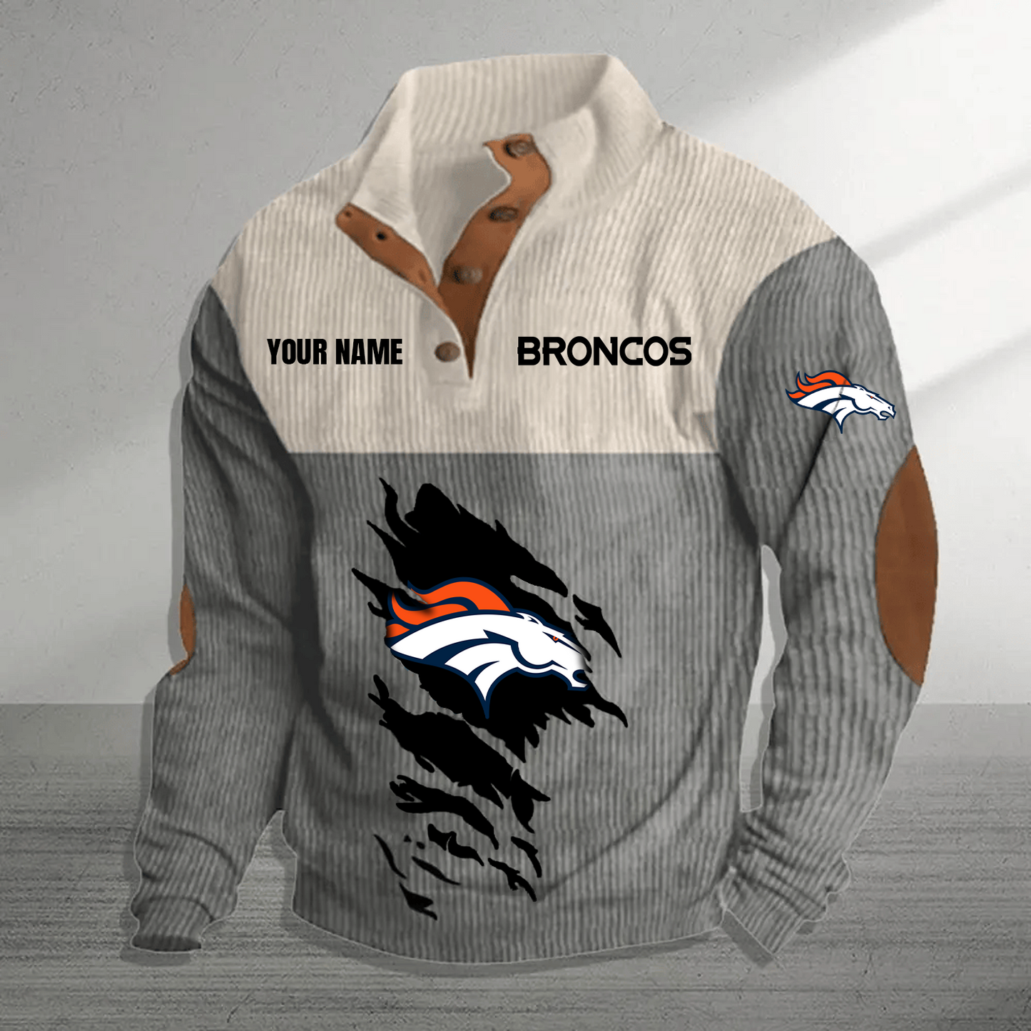 DEN x NFL Premium Personalized Game-Day Pullover DATND TANTD