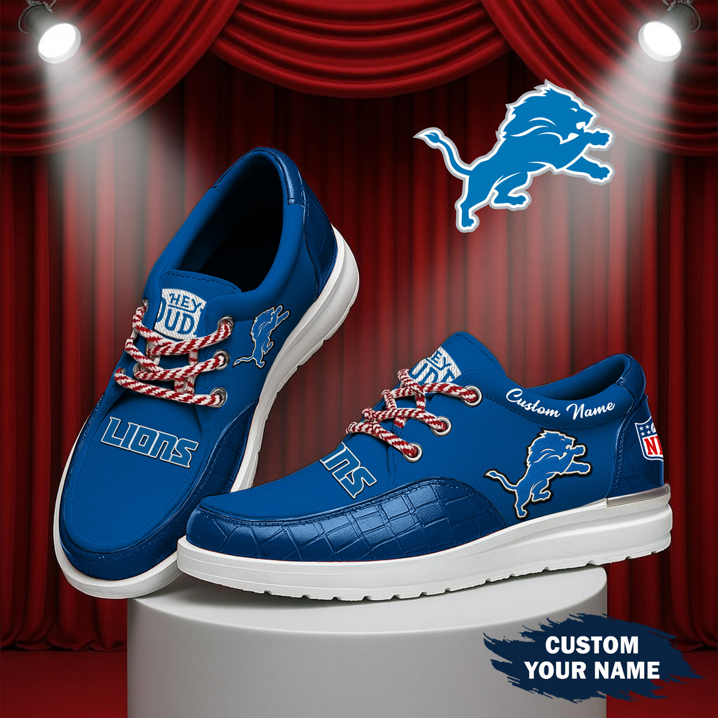 DET x NFL  Premium Leather Loafer Shoes TUANND TANTD