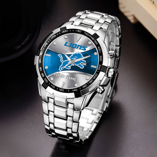 DET x NFL Alloy Men Quartz Watch - Custom Name DATND TANTD