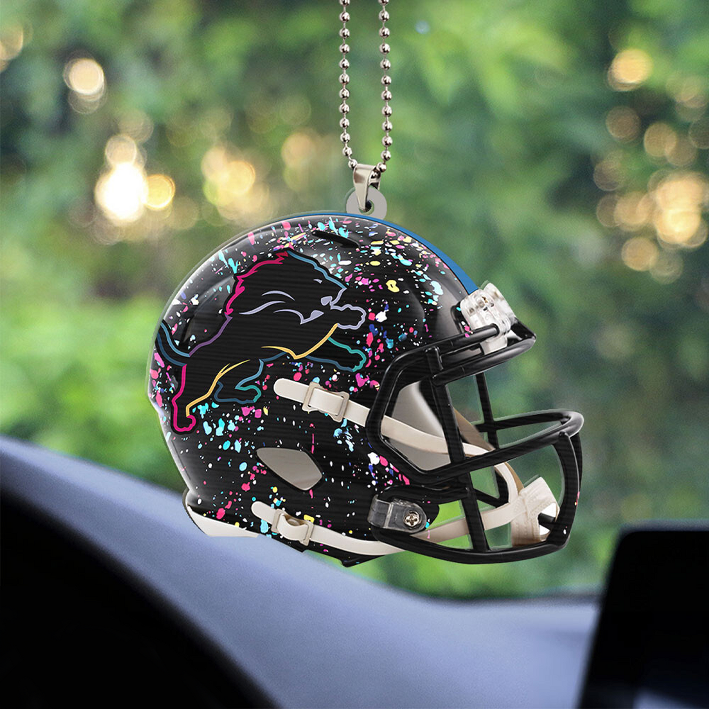 DET x NFL Custom Shape 2-sided Car Ornament DATND TANTD