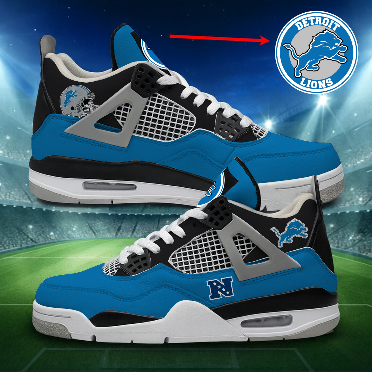 DET x NFL Custom Sneakers DatND DVT