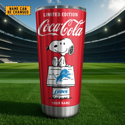 DET x NFL Mix Snoopy & Red Coca Tumbler DatND DVT