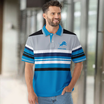 DET x NFL New Style Men Short Sleeves Polo Shirt DatND DVT