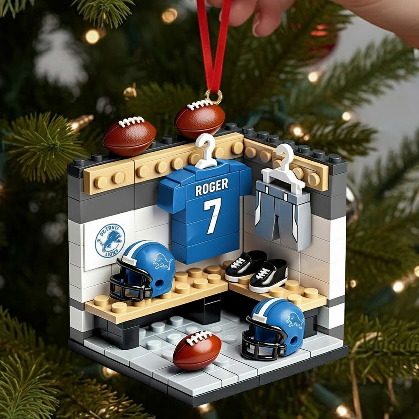 DET X NFL Sport Lover Ornament - Personalized Gift For Sport Lover Christmas Ornament NAK THUONGNH