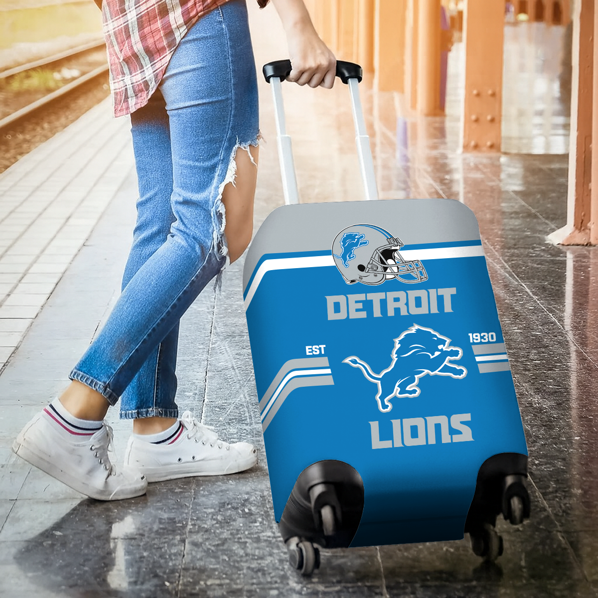 DL NFL Luggage Cover Suitcase Protector DDT NTL