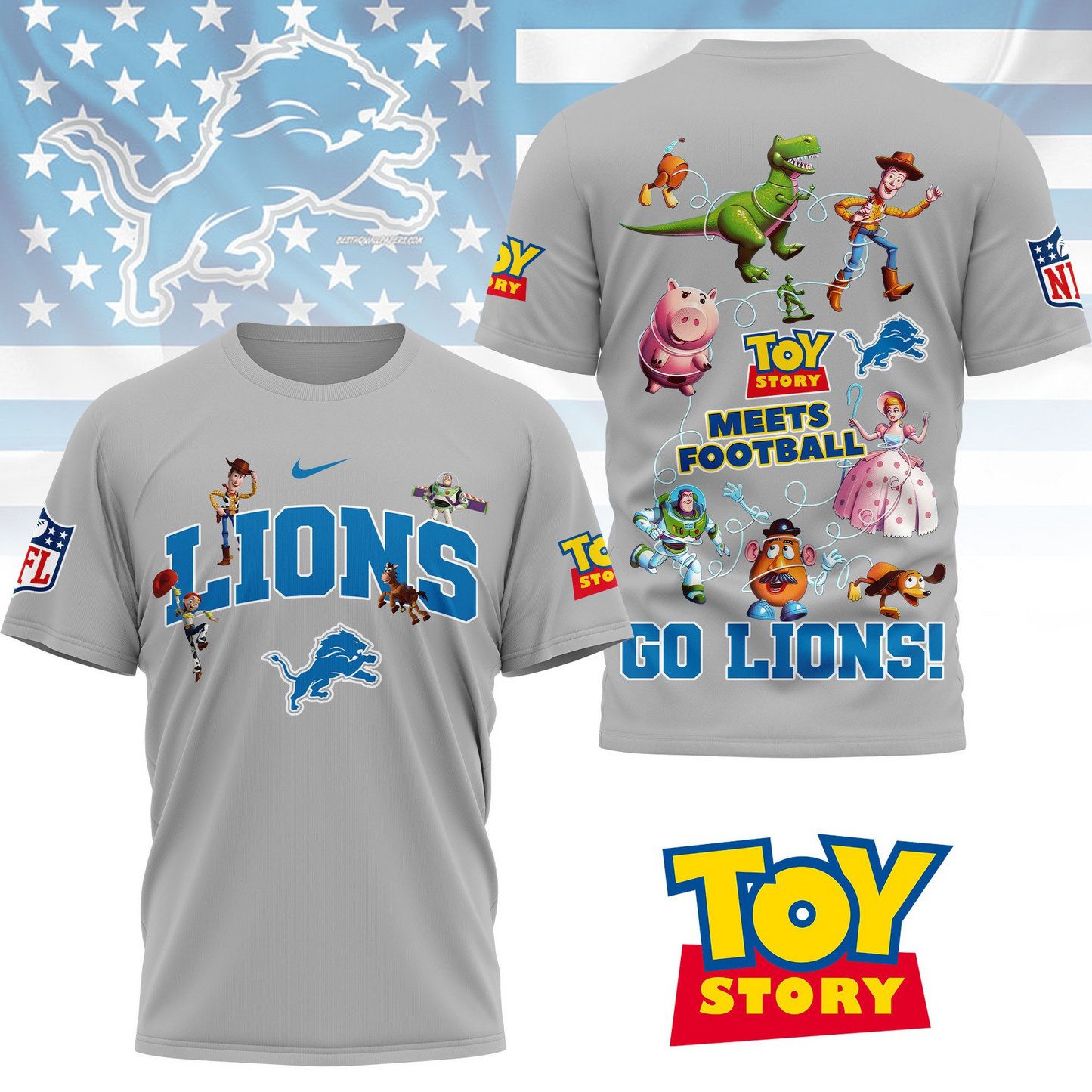 DL Premium NFL Toy Story Fan 3D Shirt DDT CTND