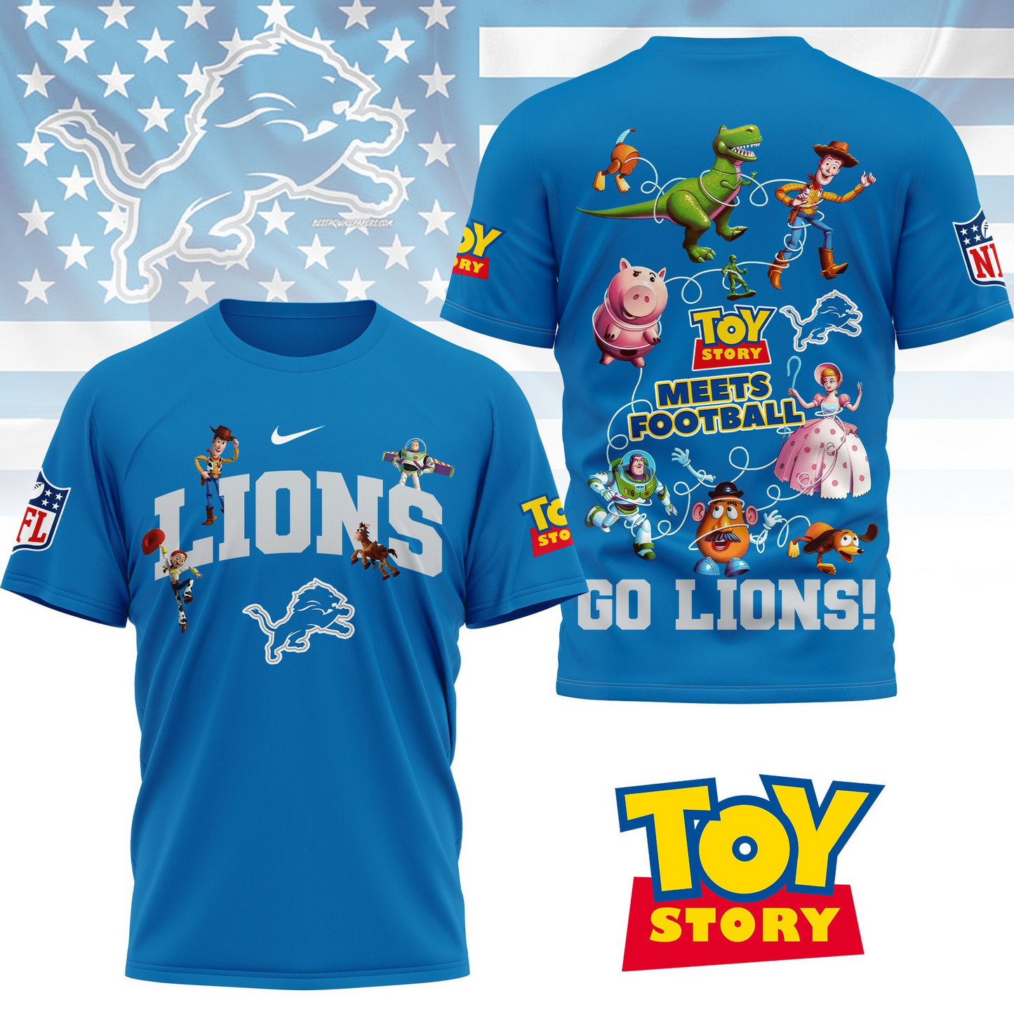 DL Premium NFL Toy Story Fan 3D Shirt DDT CTND