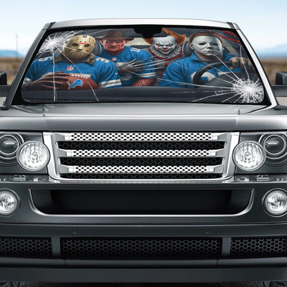 DL x NFL Horror Car Sunshade For Fan DDT CTND
