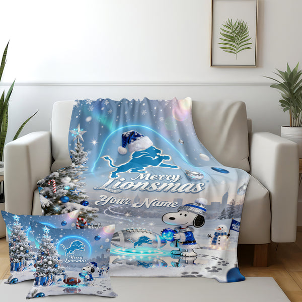 DL x SNP Premium Christmas Fleece Blanket & Throw Pillow V1 NAK NHT