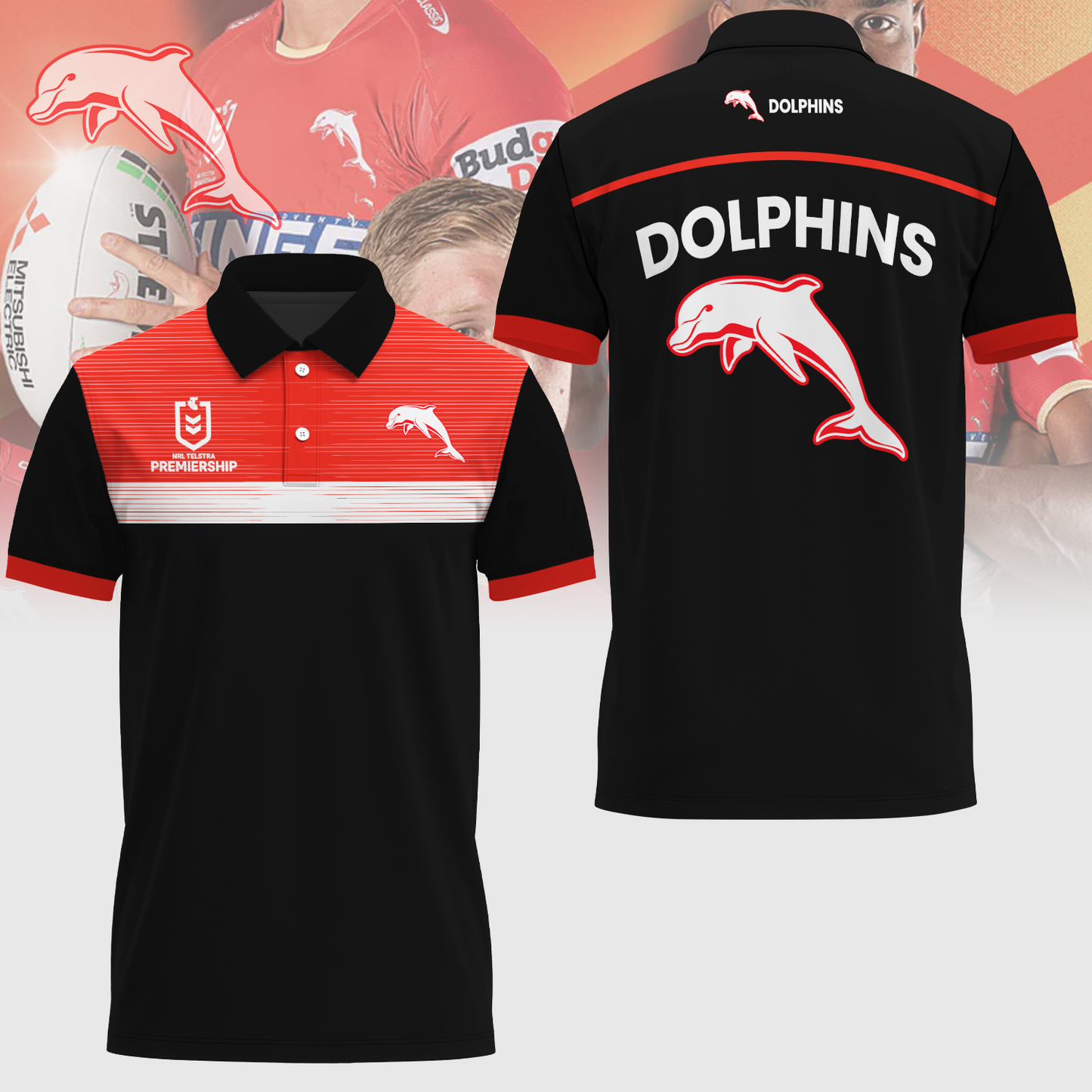 Dolphins NRL Limited Edition Polo Shirt TM - Super Savings When Buying Combo V2