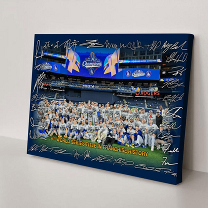 2025 World Series Champions Rectangle Canvas With Inner Frame V1 NAK NHT