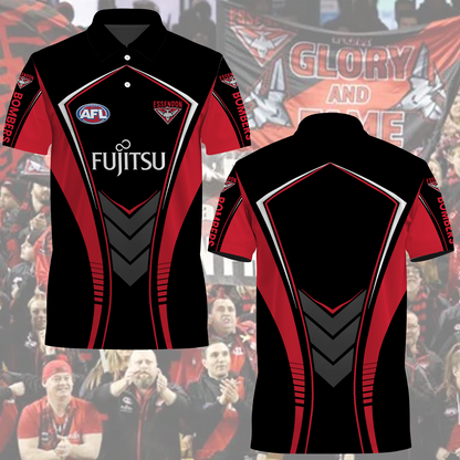 Essendon Bombers 2 AFL 2025 Polo Shirt TM NTA V1