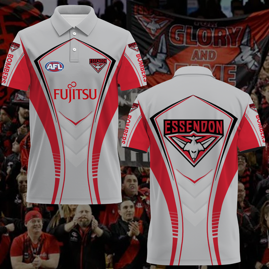 Essendon Bombers 5 AFL 2025 Polo Shirt TM NTA V1