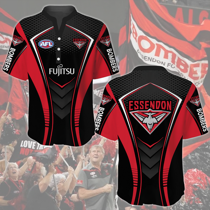 Essendon Bombers AFL 2025 Limited Edition Henley Shirt TM NTA V1