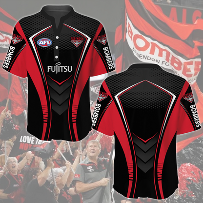 Essendon Bombers AFL 2025 Limited Edition Henley Shirt TM NTA V2