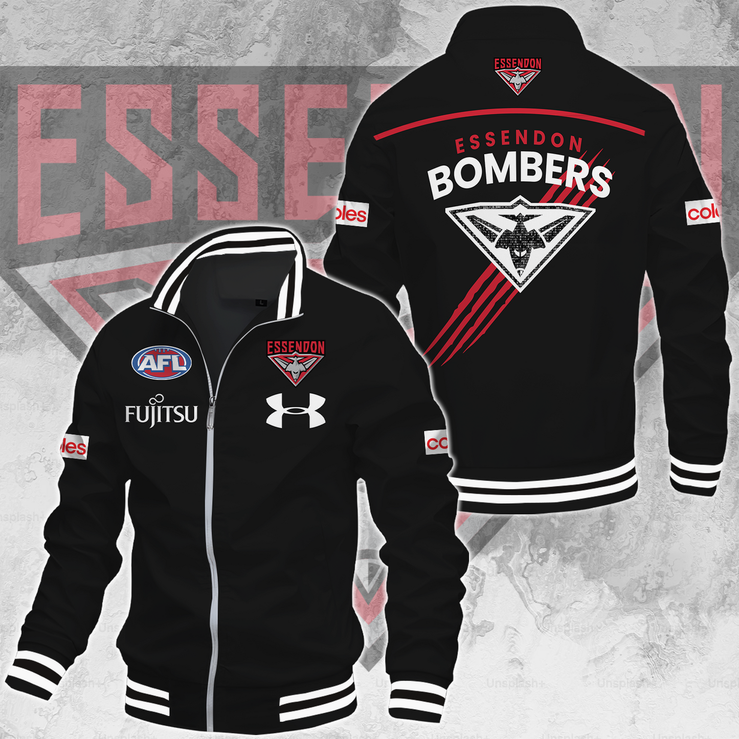 Essendon Bombers Football Club AFL 2025 Limited Edition Casual Jacket TM NTA V89