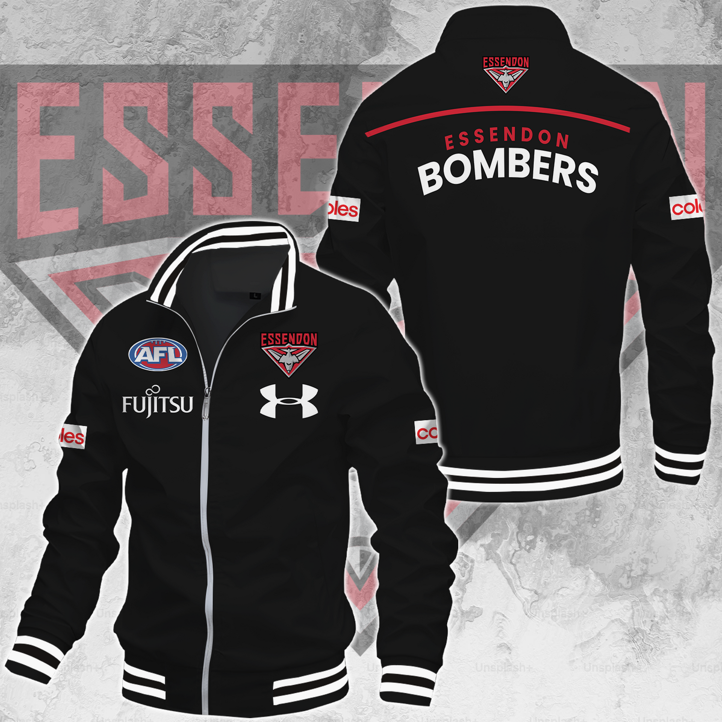 Essendon Bombers Football Club AFL 2025 Limited Edition Casual Jacket TM NTA V90