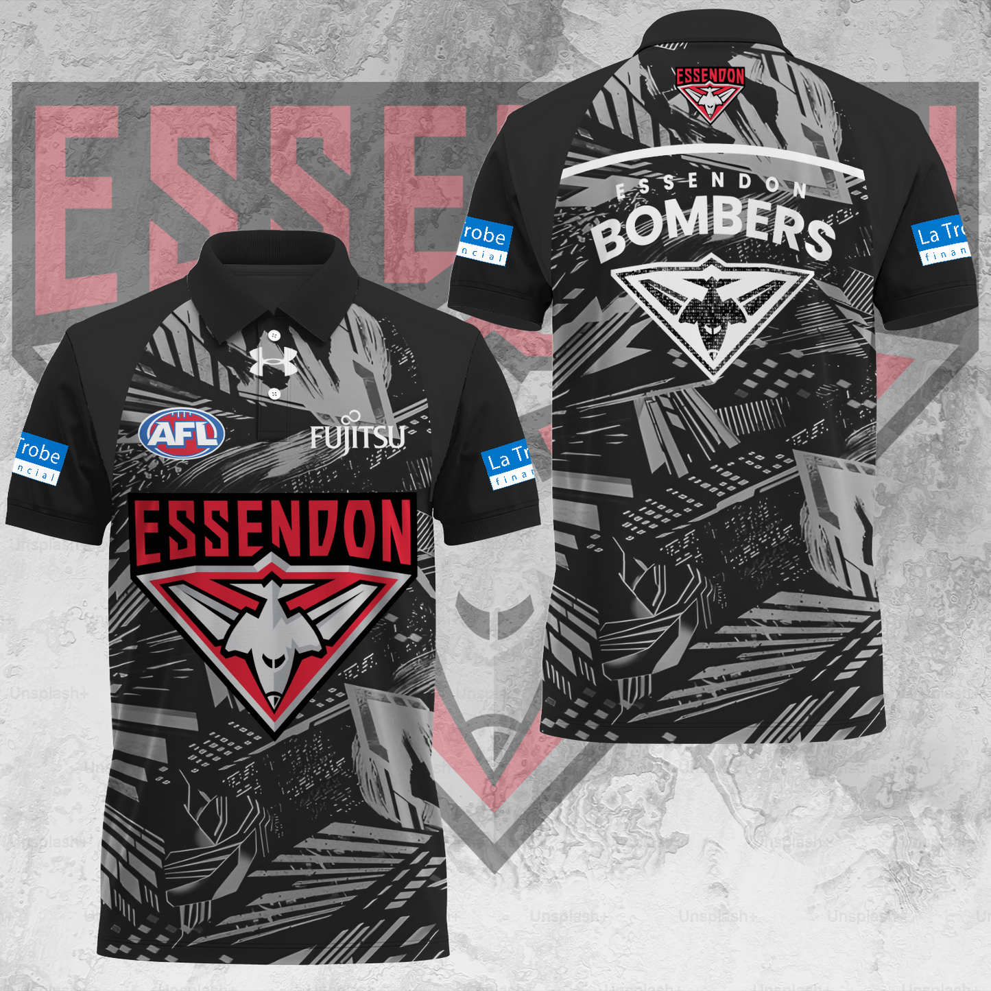 Essendon Football Club AFL 2025 Bombers Limited Edition Polo Shirt TM V1
