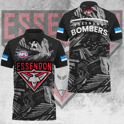 Essendon Football Club AFL 2025 Bombers Limited Edition Polo Shirt TM V2